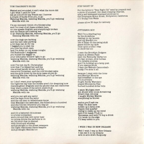 tom waits small change 1989 cd - cool jazz blues jitterbug boy alice real gone - Picture 5 of 5